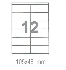 Самозалепващи етикети 105х48 12 бр.