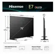 Телевизор Hisense 75' E7Q, 4K Ultra HD 3840x2160, QLED, Quantum Dot, HDR 10+, HLG, Dolby Vision, DTS Virtual X, Smart TV, Light Sensor, WiFi Direct, BT, Anyview Cast, 3xHDMI, 2xUSB, LAN, CI+, DVB-T2CS2, Black