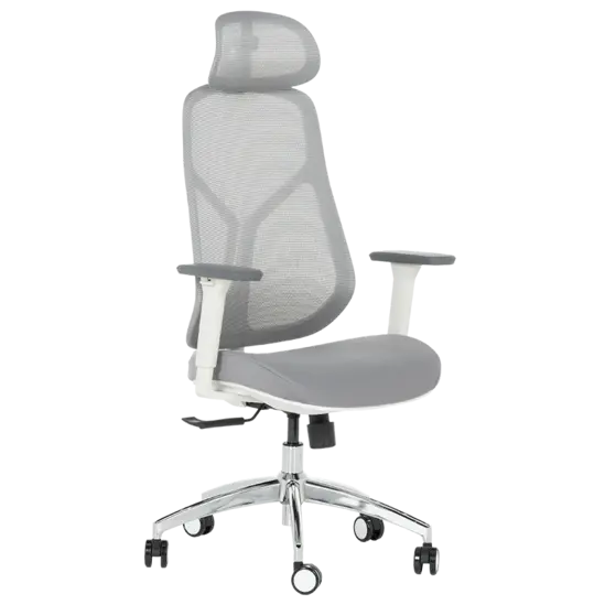 Директорски стол ЙОАН- снимка отпред, сив цвят