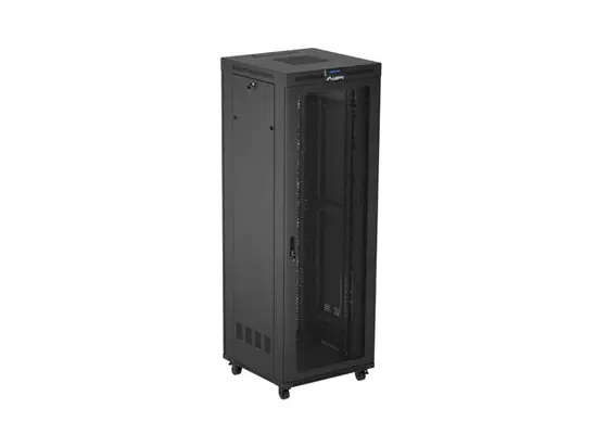 Комуникационен шкаф Lanberg rack cabinet 19' free-standing 47U800X800 (FLAT PACK) with mesh door LCD black