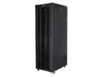 Комуникационен шкаф Lanberg rack cabinet 19' free-standing 42U800x1000 (flat pack) with glass door lcd black v2