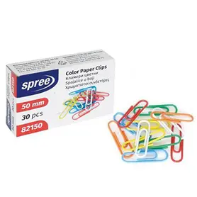Кламери Spree цветни 50 мм 30 бр