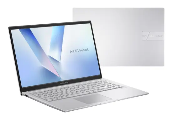 Лаптоп Asus Vivobook X1504MA-BQ221NA, INTEL WCL Core 7, 15.6" FHD,(1920x1080),16GB DDR5 ( 8 GB on BD), SSD 512 GB, No OS, Cool Silver, no adapter