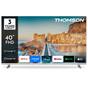 Телевизор Thomson 40' FHD Google TV; 1920 x 1080 (FHD), DLED, 60 Hz, HDR10, Dolby Audio, Google Cast, DVB-T/T2/C/S/S2, Wi-Fi, Bluetooth, LAN, HDMI 3 (1.4), USB 2 (2.0), Hotel mode, Side Feet, White