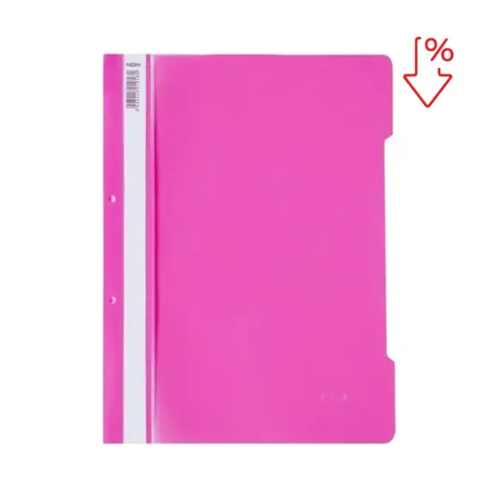 Папка PVC с перфорация розова с пиктограма