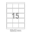 Самозалепващи етикети 68x50 15 бр.
