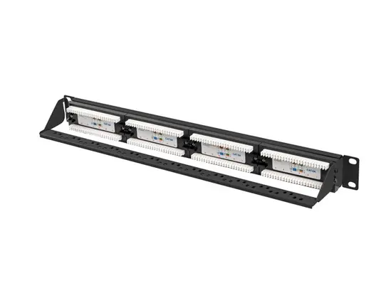 Пач панел Lanberg patch panel 24 port 1U 19' CAT.6a utp black