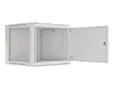Комуникационен шкаф Lanberg rack cabinet 19' wall-mount 9U600x600 for self-assembly with metal door grey (flat pack)