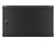 Комуникационен шкаф Lanberg rack cabinet 19' wall-mount 6U600x450 for self-assembly with metal door black (flat pack)