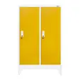 Метален гардероб с 2 отделения 80x40x120 см 4 цвята - жълт, сниман в профил