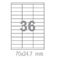Самозалепващи етикети  Fleks Ko A4 70x24.7 36 бр