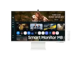 Монитор Samsung 32FM801 32" VA SMART 3840x2160, Bluetooth 4.2, WiFi 5, USB-C 65W, 2xUSB, 2xHDMI , Speakers, White