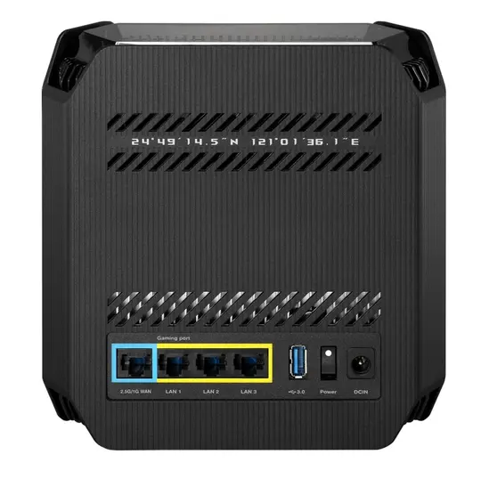 Меш система Asus Gaming Mesh WiFi system, ROG Rapture GT6 1PK, AX10000,Tri-Band, up to 275m2, Tri-Core 1.7GHz CPU, 256MB512MB FlashRAM, 2.5G port, AiProtection Pro, Adaptive QoS, VPN serverclient, IPTV, OFDMA, MU-MIMO, Beamforming, Link Aggregation, Ai