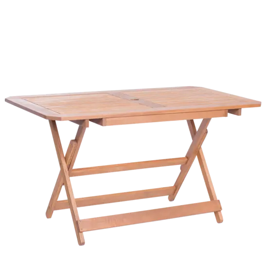 Сгъваема градинска маса МИГЛЕНА- с отвор за чадър