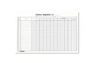 Сборна ведомост 10 сметки А3