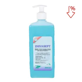 Дезинфектант за ръце Живасепт S спрей помпа 1 л с пиктограма за намаление