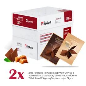 Копирна хартия OIP в КОМПЛЕКТ с шоколад Lindt Hauchdünne Täfelchen