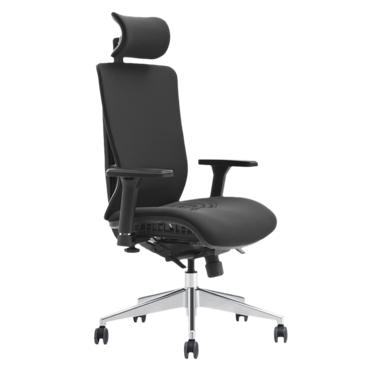 Работен стол ПИРЕЯ- черна дамаска