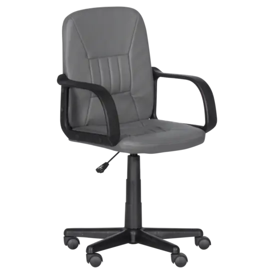 Работен стол МИНА- сив цвят, черна база