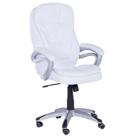 Директорски стол АРТЕМ- снимка отпред, бял цвят