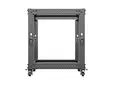 Комуникационен шкаф Lanberg open rack 19' 12U 600x600-1100 adjustable black
