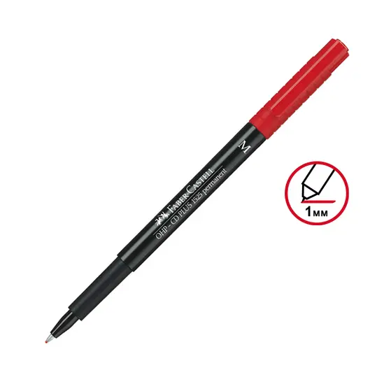 Тънкописец Faber-Castell 1525 OHP М червен