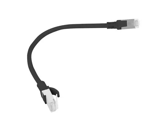 Кабел Lanberg patch cord CAT.5E 0.25m, black