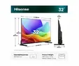 Телевизор Hisense 32" A5S, Full HD 1920x1080, QLED, Quantum Dot, HDR, HLG, DTS HD, Light Sensor, Dolby Audio, Smart TV, WiFi, WiFi Direct, 2xHDMI, 2xUSB, LAN, CI+, DVB-T2/C/S2, Black