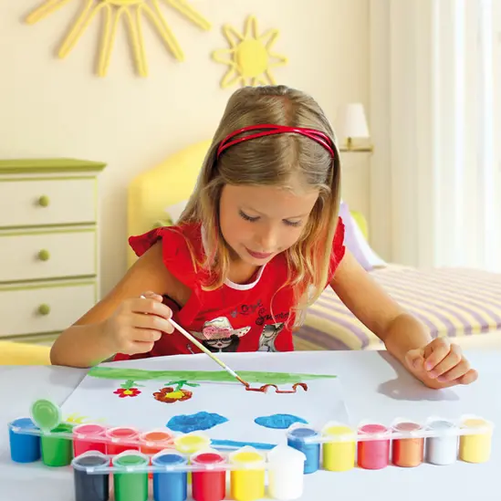 Бои темперни Primo 18 цвята x 25 мл в куфарче