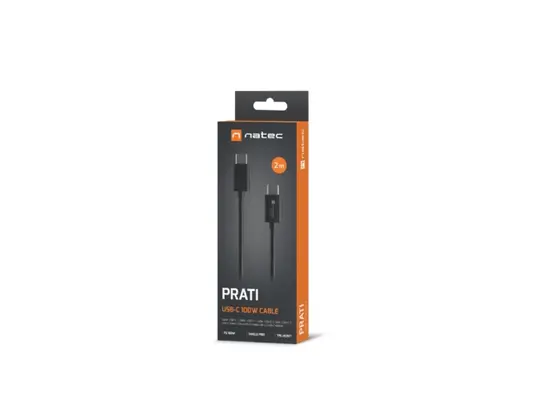 Кабел Natec USB-C(M) - USB-C (M) 2.0 cable 2m pd 100w Black