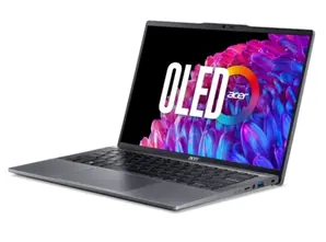 Лаптоп Acer SFG14-63-R1DP, AMD Ryzen 7 8845HS (up to 5.1GHz, 16MB), 14'' CineCrystal OLED WQ2.8K 90Hz (2880 x 1800), AMD Radeon Graphics, 16GB LPDDR5 onboard, 512GB SSD NVMe, 50Wh, WIFI6E+BT 5.3, QHD Cam, MicroSD Reader, Win 11 Home, Backlit KBD, Steel Gr