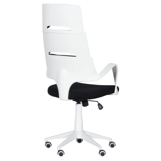 Директорски стол ИЧЕРА-снимка отзад, бял полипропилен