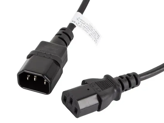 Кабел Lanberg extension power supply cable IEC 320 C13 -  C14 1.8m, black