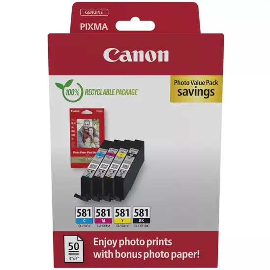 Консуматив Canon CLI-581 C/M/Y/BK  Photo Value Pack