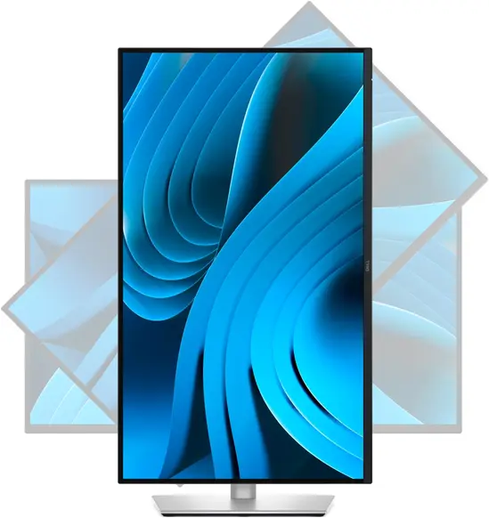 Монитор Dell P2725DE, 27" WQHD LED, IPS Anti-Glare, 5ms, 100 Hz, 1500:1, 350 cd/m2, 2560x1440, 99% sRGB, USB-C Hub, 3x USB 5Gbps Type-A, HDMI, Display Port, Power Delivery 90w, RJ45, Height Adjustable, Pivot, Swivel, Tilt, Black