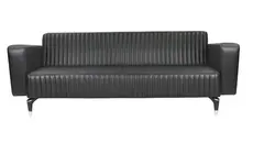 Диван триместен ПОДВИС PLN 03 - сниман в профил, черен на цвят