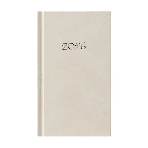 Календар - бележник СЛИМ джобен екрю