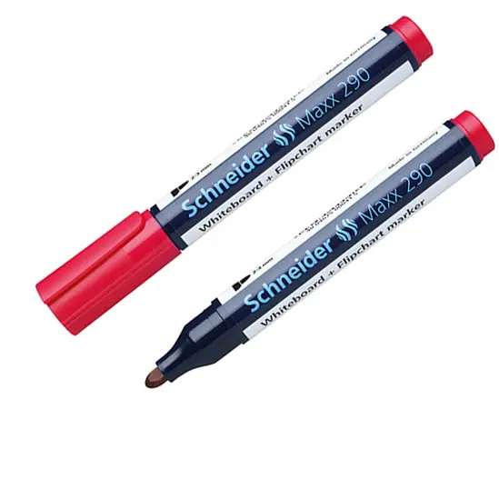 2 броя маркер за бяла дъска и флипчарт Maxx 290 червен