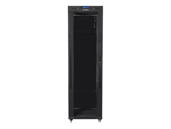 Комуникационен шкаф Lanberg rack cabinet 19' free-standing 42U600x800 (flat pack) with glass door lcd black v2