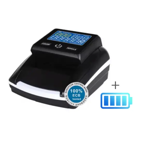 Детектор за фалшиви банкноти AL-130 с батерия - комплект с пиктограма