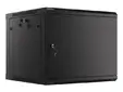 Комуникационен шкаф Lanberg rack cabinet 19' wall-mount 9U600x600 for self-assembly with metal door black (flat pack)