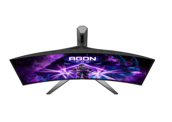 Монитор AOC AG346UCD, 34" Curved 1800R QD-OLED, 3440x1440@175Hz, 0.03msGtG, 1000 cd/m2, 1.5M:1, 80M:1DCR, Adaptive Sync, FlickerFree, Low Blue Light, 8Wx2, Tilt, Height Adjust, Swivel, 2xHDMI, DP, USB hub