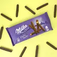 Бисквити Milka лила стик 112 гр