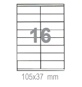 Самозалепващи етикети 105х37 16 бр.