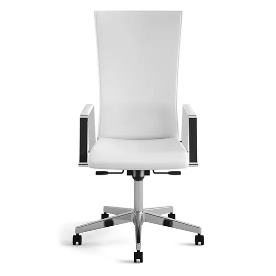 Директорски стол АТИНА- бял цвят еко кожа