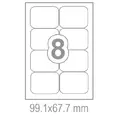 Самозалепващи етикети 99.1x67.7 8 бр.