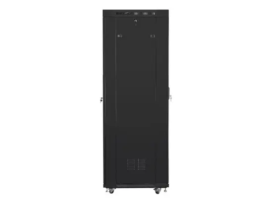 Комуникационен шкаф Lanberg rack cabinet 19' free-standing 42U800x800 (flat pack) with glass door lcd black v2
