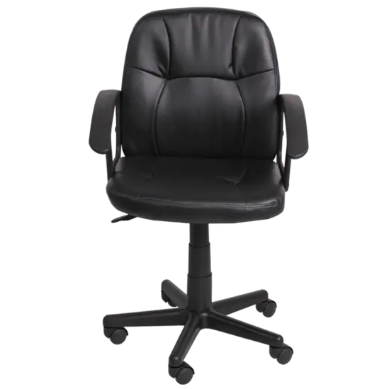 Работен стол ОГОСТА - черен, фиксирани подлакътници