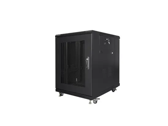 Комуникационен шкаф Lanberg rack cabinet 19' free-standing 15U600x800 (flat pack) with mesh door black