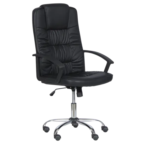 Директорски стол НЕВЕН - снимка отстрани, черен цвят